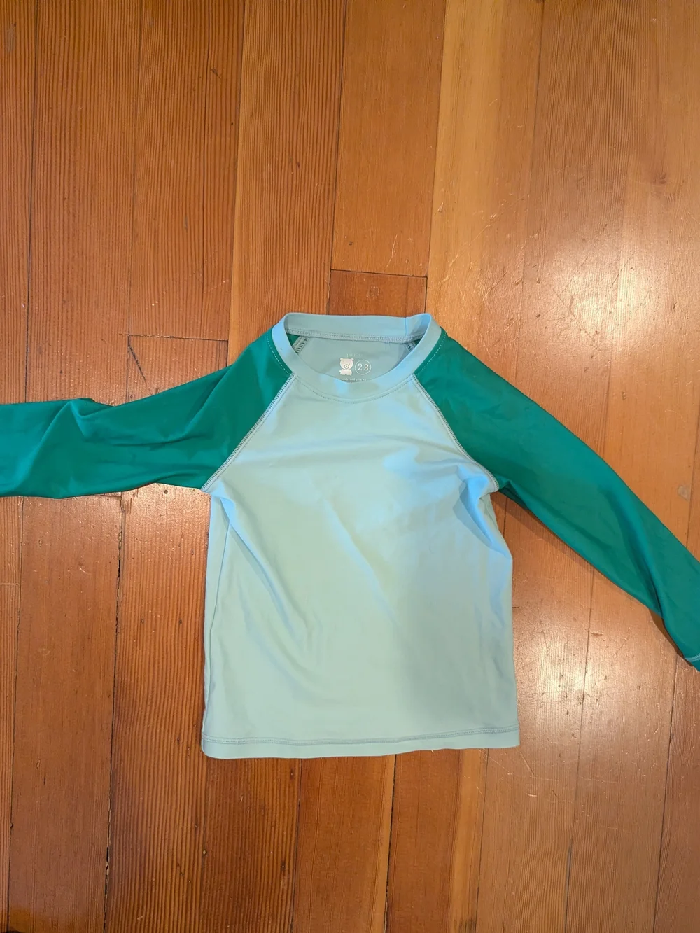 Primary Colorblock Rash Guard 2-3 Aqua Green 2018 Long Sleeve Swim
